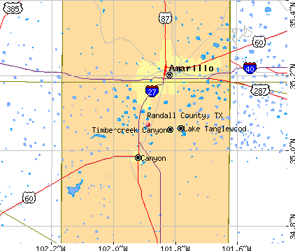 Randall County, TX map
