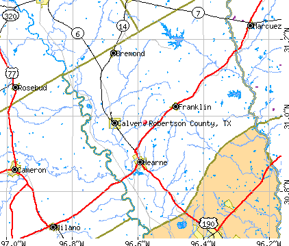 Robertson County, TX map