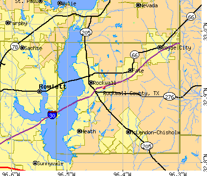 Rockwall County, TX map