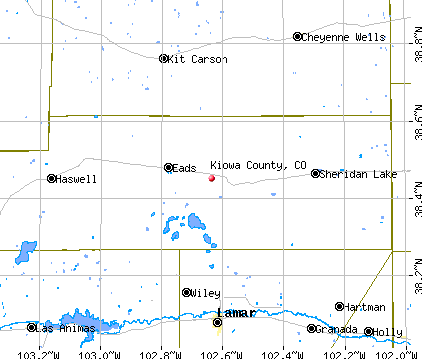 Kiowa County, CO map