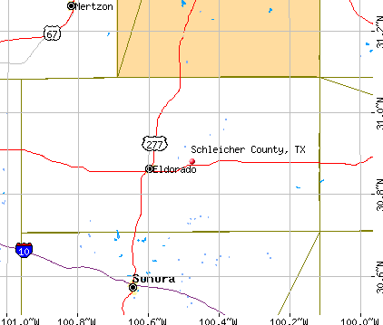 Schleicher County, TX map