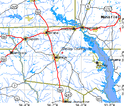 Shelby County, TX map