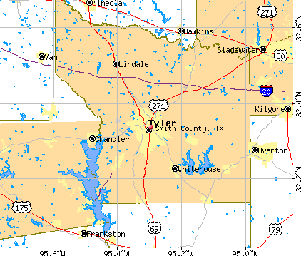 Smith County, TX map