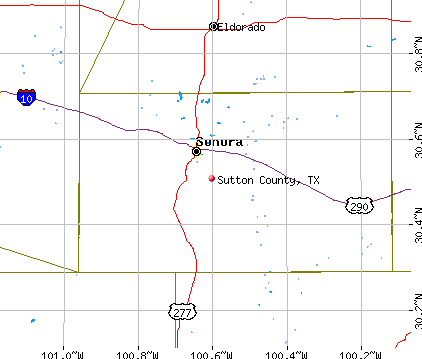 Sutton County, TX map