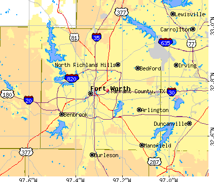 Tarrant County, TX map