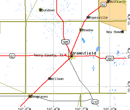 Terry County, TX map