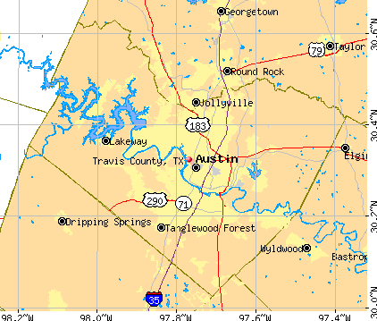 Travis County, TX map