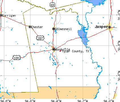 Tyler County, TX map