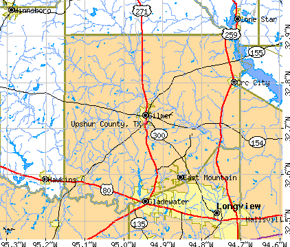 Upshur County, TX map