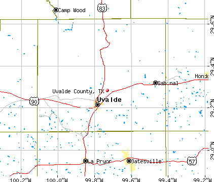 Uvalde County, TX map