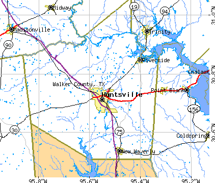 Walker County, TX map
