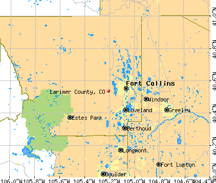 Larimer County, CO map