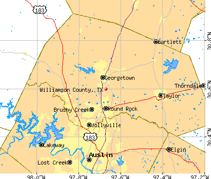 Williamson County, TX map