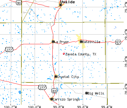 Zavala County, TX map