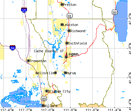 Cache County, UT map