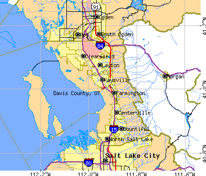 Davis County, UT map
