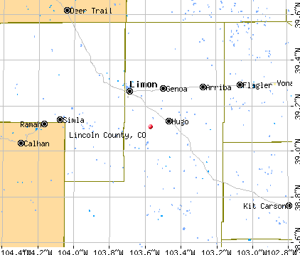 Lincoln County, CO map