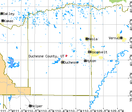 Duchesne County, UT map