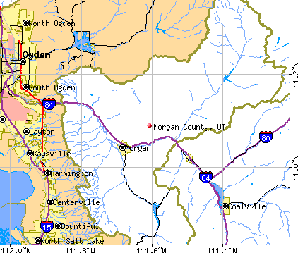 Morgan County, UT map