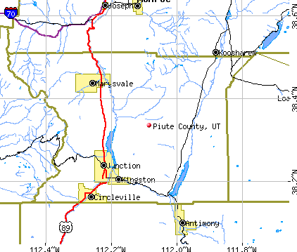 Piute County, UT map