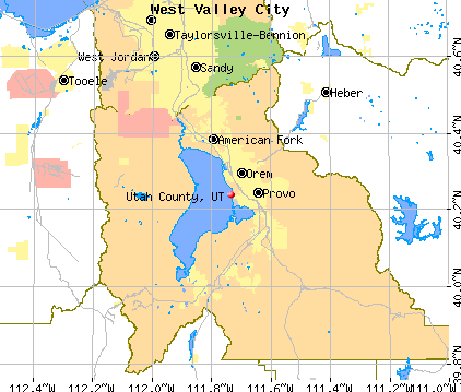 Utah County, UT map