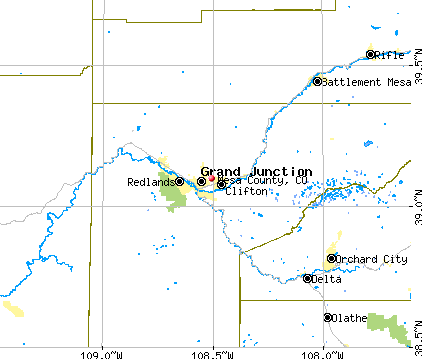 Mesa County, CO map