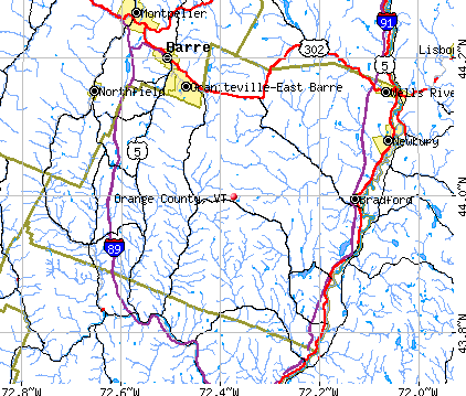Orange County, VT map