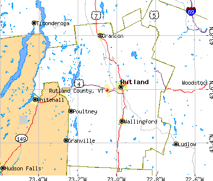 Rutland County, VT map