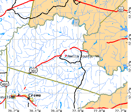 Amelia County, VA map