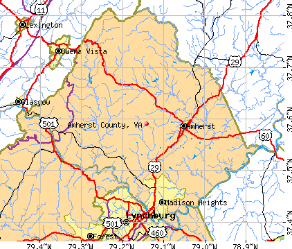 Amherst County, VA map