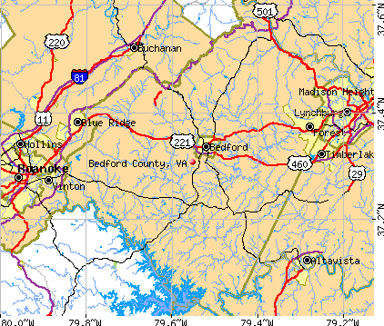 Bedford County, VA map