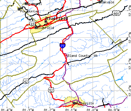 Bland County, VA map