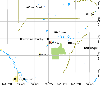 Montezuma County, CO map