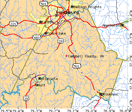 Campbell County, VA map