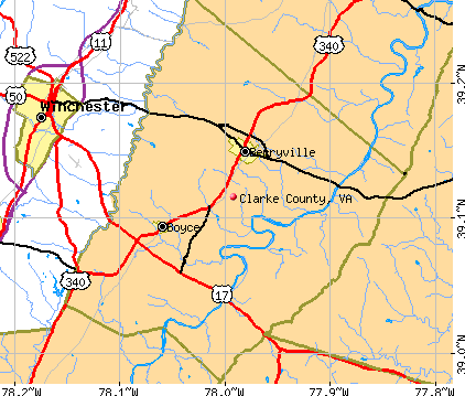 Clarke County, VA map