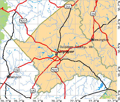 Culpeper County, VA map
