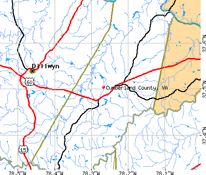 Cumberland County, VA map