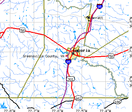 Greensville County, VA map