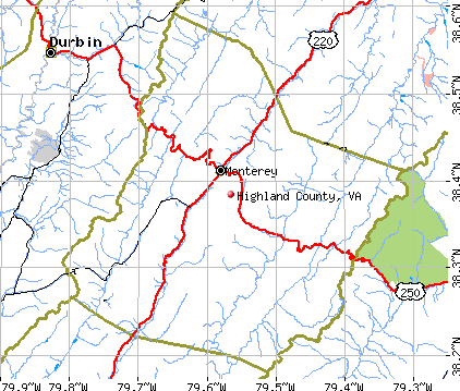 Highland County, VA map