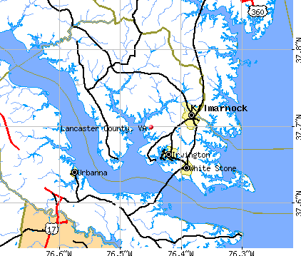 Lancaster County, VA map