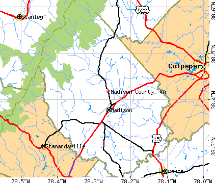 Madison County, VA map