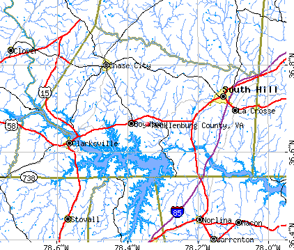 Mecklenburg County, VA map