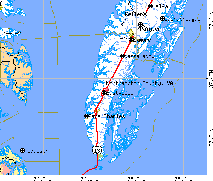 Northampton County, VA map