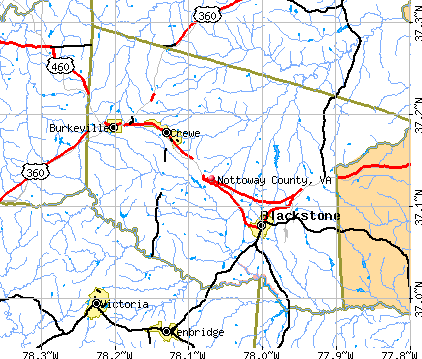 Nottoway County, VA map