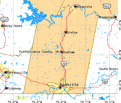 Pittsylvania County, VA map