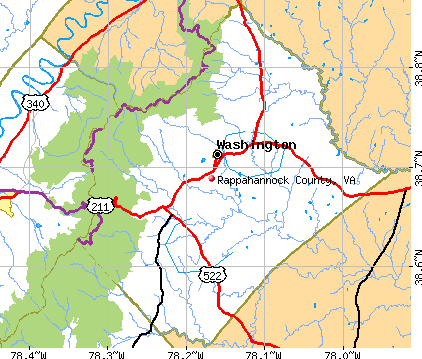 Rappahannock County, VA map