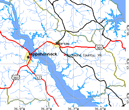 Richmond County, VA map