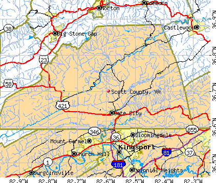 Scott County, VA map