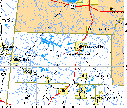 Franklin County, AL map