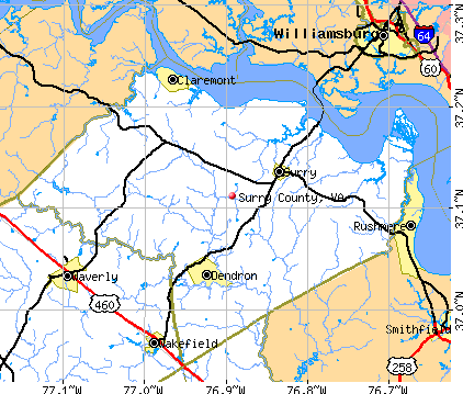 Surry County, VA map